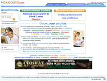 Tablet Screenshot of cours-pour-adultes.maxicours.com